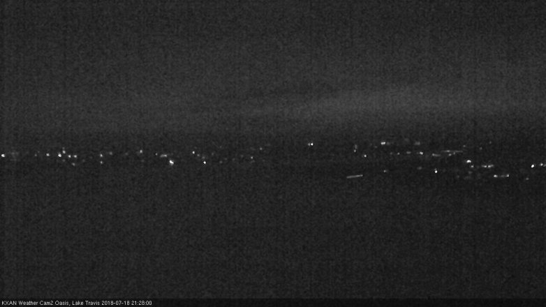 Lake Travis webcam, July 18, 2018 8:30 PM CT