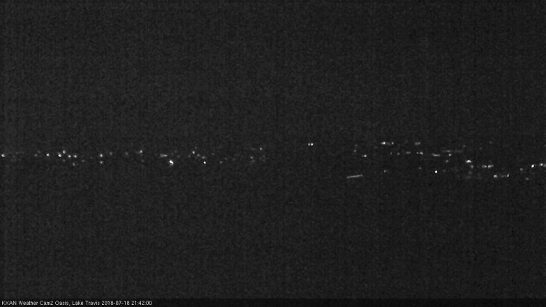 Lake Travis webcam, July 18, 2018 8:45 PM CT