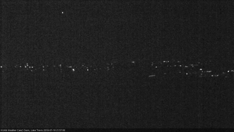 Lake Travis webcam, July 18, 2018 9:00 PM CT
