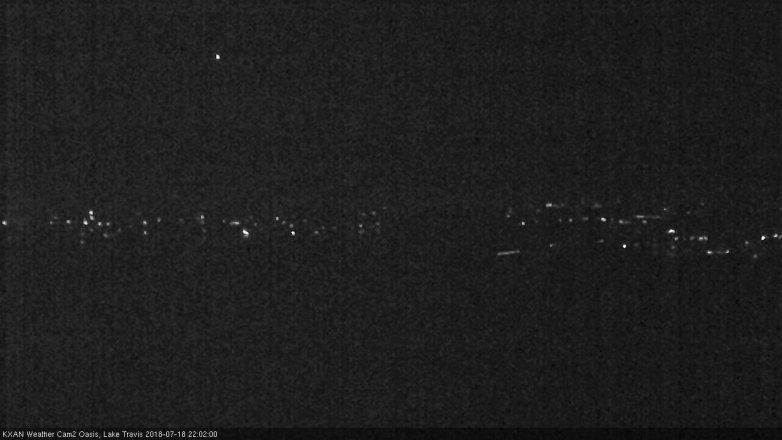 Lake Travis webcam, July 18, 2018 9:05 PM CT