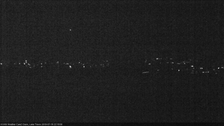 Lake Travis webcam, July 18, 2018 9:20 PM CT