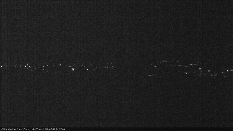 Lake Travis webcam, July 18, 2018 9:40 PM CT