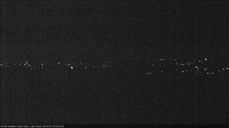 Lake Travis webcam, July 18, 2018 9:45 PM CT