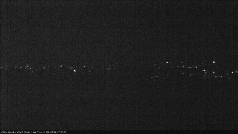 Lake Travis webcam, July 18, 2018 10:00 PM CT