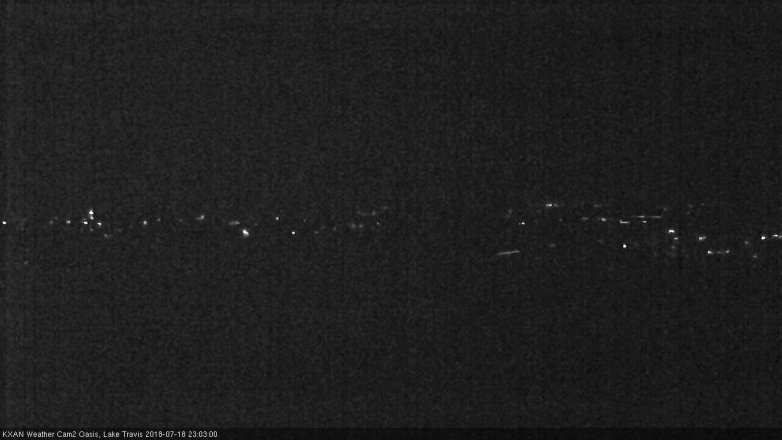 Lake Travis webcam, July 18, 2018 10:05 PM CT