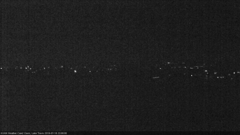 Lake Travis webcam, July 18, 2018 10:10 PM CT