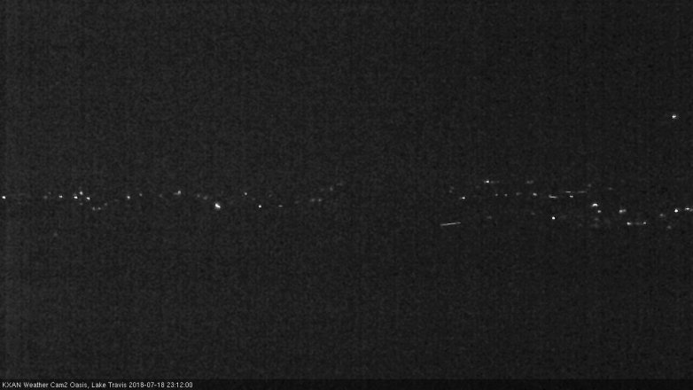 Lake Travis webcam, July 18, 2018 10:15 PM CT