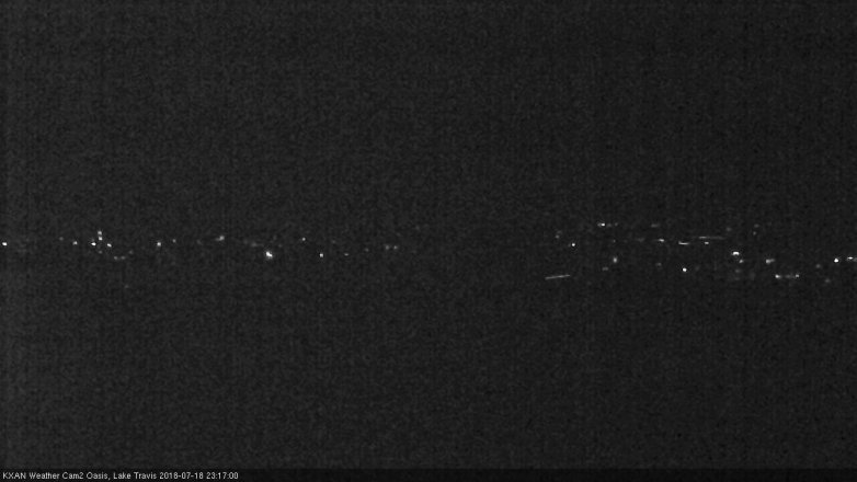 Lake Travis webcam, July 18, 2018 10:20 PM CT