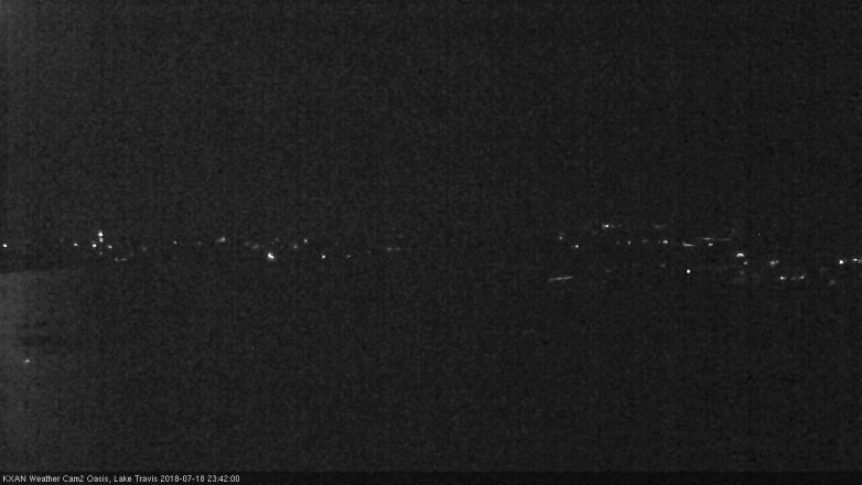 Lake Travis webcam, July 18, 2018 10:45 PM CT