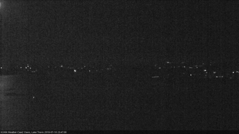 Lake Travis webcam, July 18, 2018 10:50 PM CT