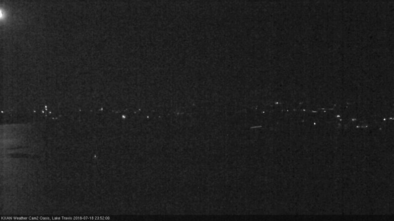 Lake Travis webcam, July 18, 2018 10:55 PM CT
