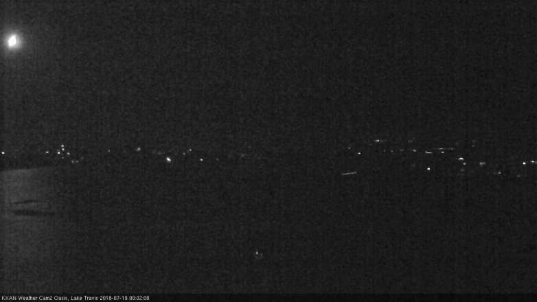 Lake Travis webcam, July 18, 2018 11:05 PM CT
