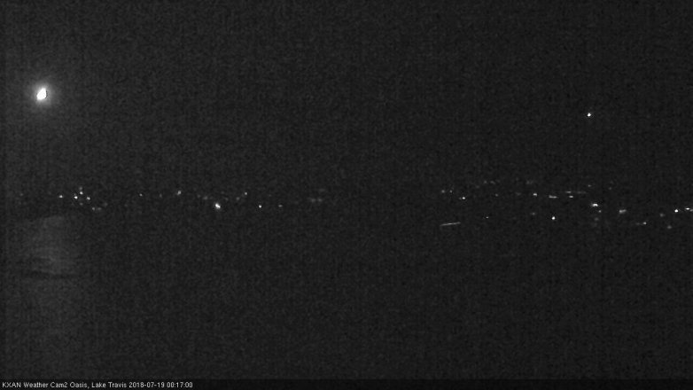 Lake Travis webcam, July 18, 2018 11:20 PM CT