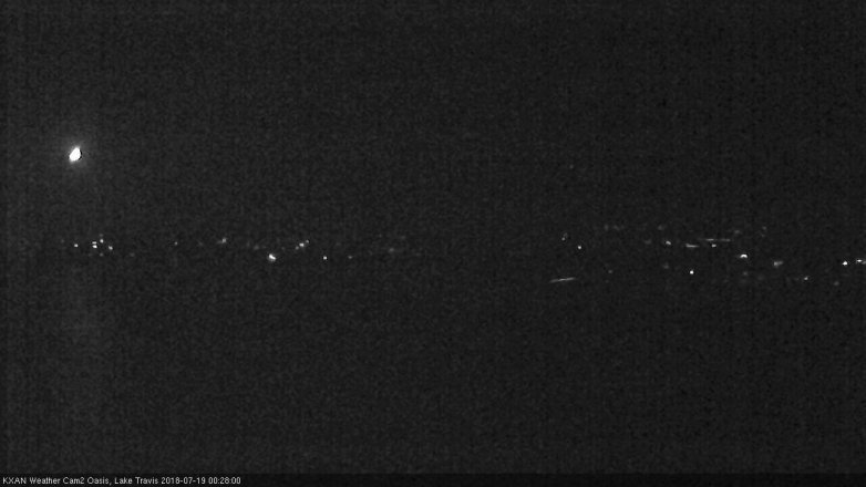 Lake Travis webcam, July 18, 2018 11:30 PM CT