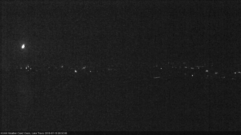 Lake Travis webcam, July 18, 2018 11:35 PM CT