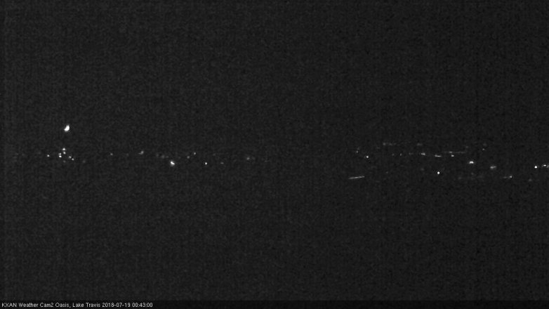 Lake Travis webcam, July 18, 2018 11:45 PM CT