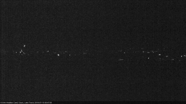 Lake Travis webcam, July 18, 2018 11:50 PM CT