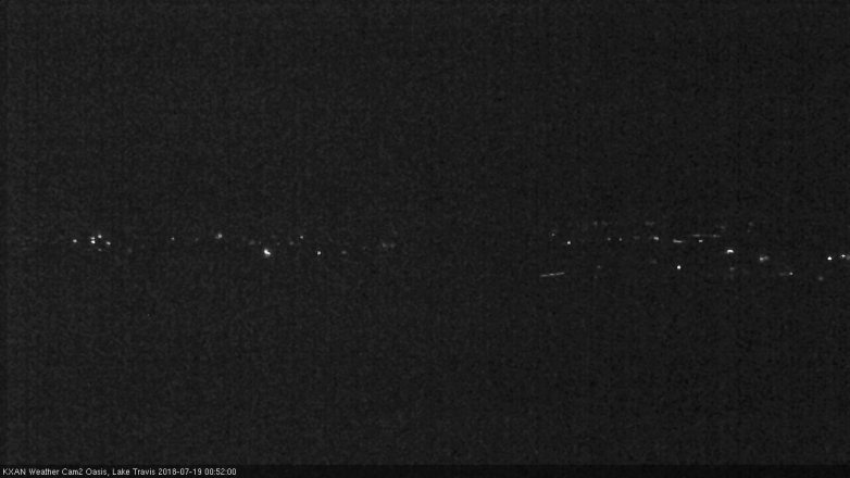 Lake Travis webcam, July 18, 2018 11:55 PM CT