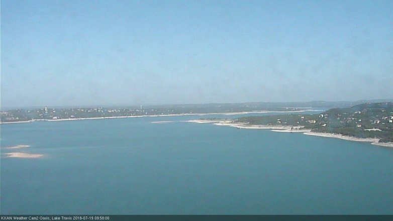 Lake Travis webcam, July 19, 2018 9:00 AM CT