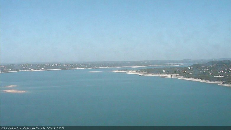 Lake Travis webcam, July 19, 2018 9:10 AM CT