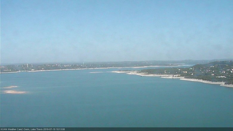 Lake Travis webcam, July 19, 2018 9:15 AM CT