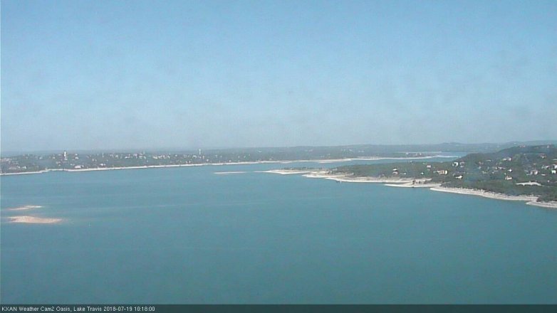 Lake Travis webcam, July 19, 2018 9:20 AM CT
