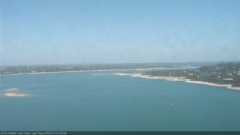 Lake Travis webcam, July 19, 2018 9:55 AM CT