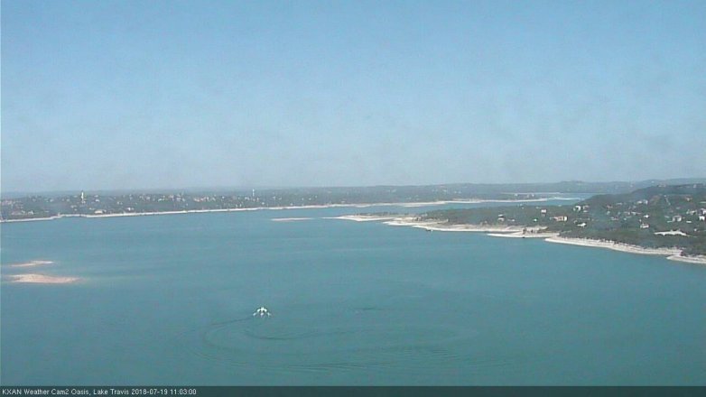 Lake Travis webcam, July 19, 2018 10:05 AM CT