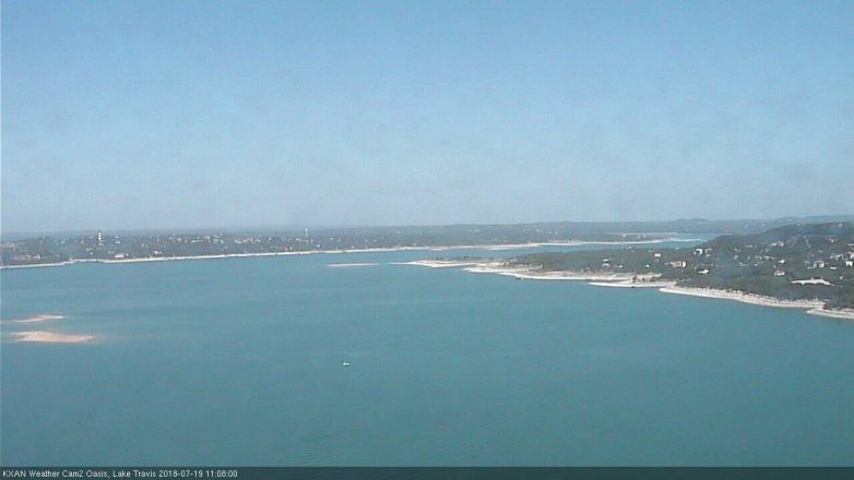 Lake Travis webcam, July 19, 2018 10:10 AM CT