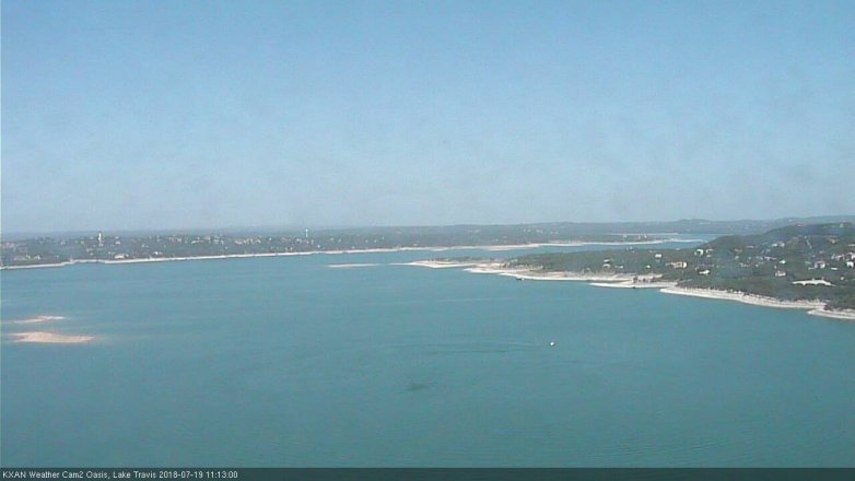 Lake Travis webcam, July 19, 2018 10:15 AM CT