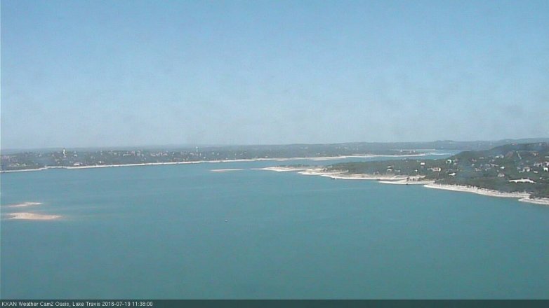 Lake Travis webcam, July 19, 2018 10:40 AM CT