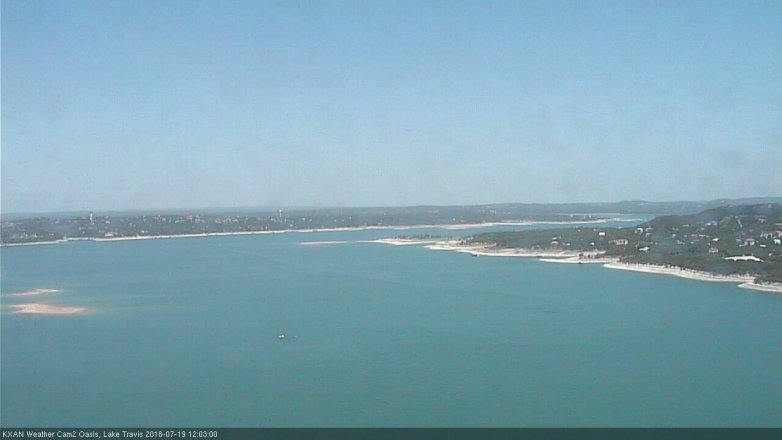 Lake Travis webcam, July 19, 2018 11:05 AM CT