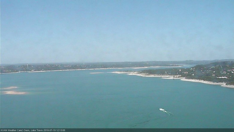 Lake Travis webcam, July 19, 2018 11:15 AM CT