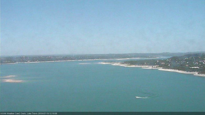 Lake Travis webcam, July 19, 2018 11:20 AM CT
