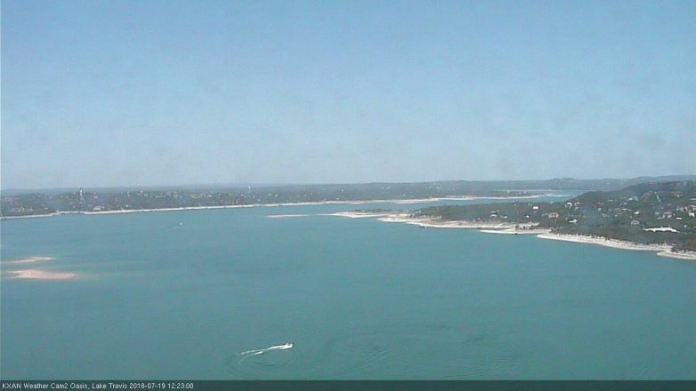 Lake Travis webcam, July 19, 2018 11:25 AM CT