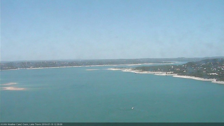 Lake Travis webcam, July 19, 2018 11:40 AM CT