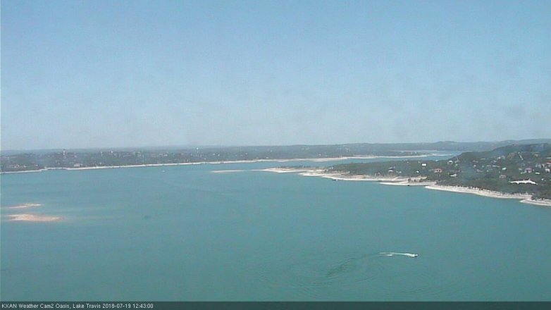 Lake Travis webcam, July 19, 2018 11:45 AM CT
