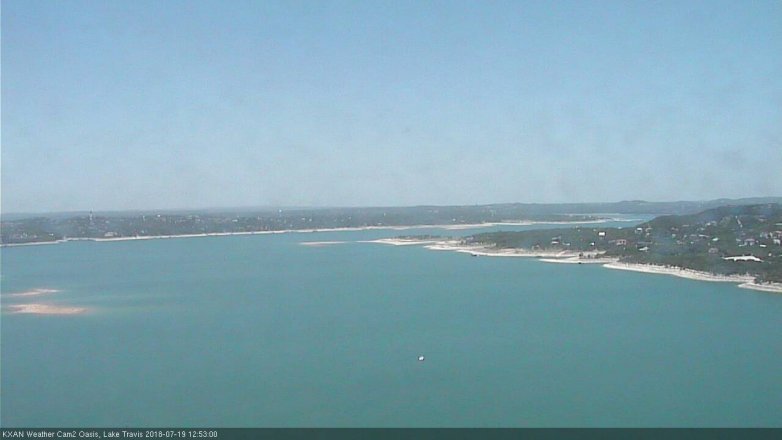 Lake Travis webcam, July 19, 2018 11:55 AM CT
