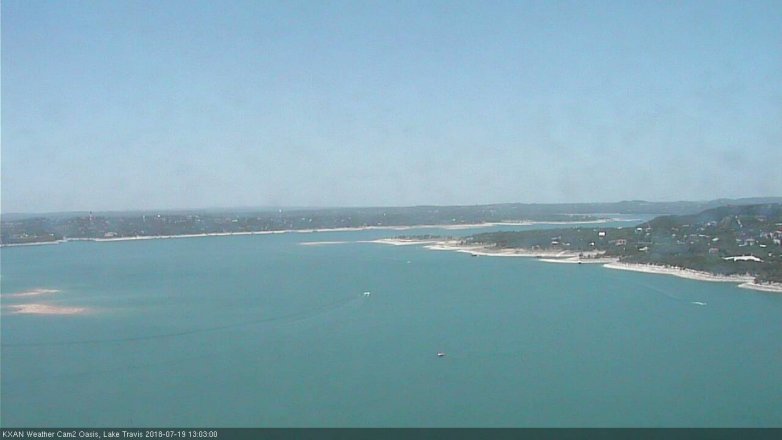 Lake Travis webcam, July 19, 2018 12:05 PM CT