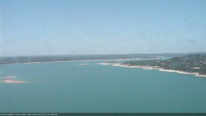 Lake Travis webcam, July 19, 2018 12:10 PM CT