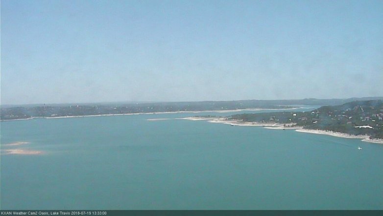 Lake Travis webcam, July 19, 2018 12:35 PM CT