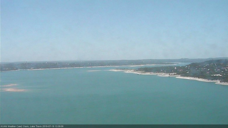Lake Travis webcam, July 19, 2018 12:40 PM CT
