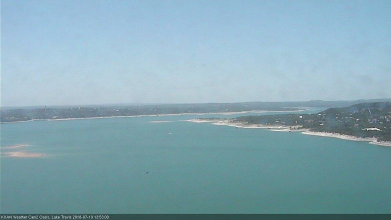 Lake Travis webcam, July 19, 2018 12:55 PM CT