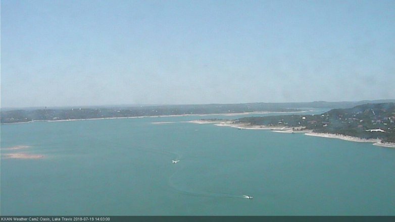 Lake Travis webcam, July 19, 2018 1:05 PM CT