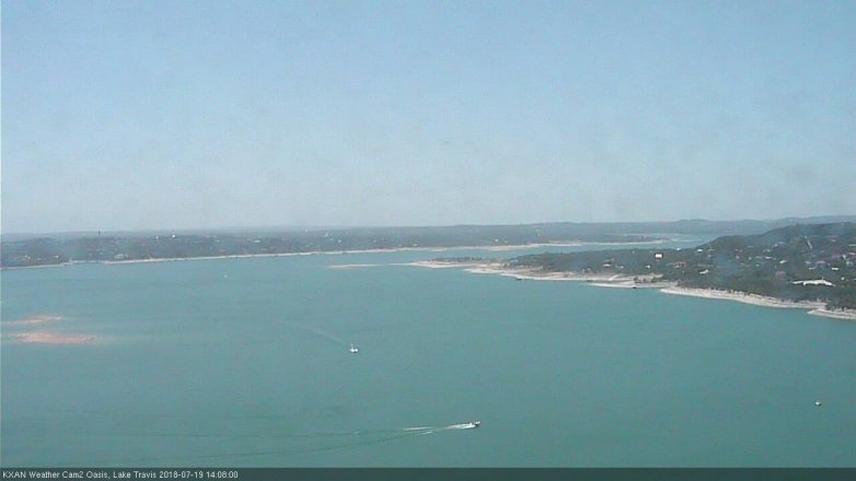 Lake Travis webcam, July 19, 2018 1:10 PM CT
