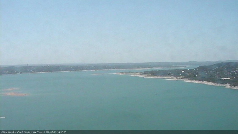 Lake Travis webcam, July 19, 2018 1:40 PM CT