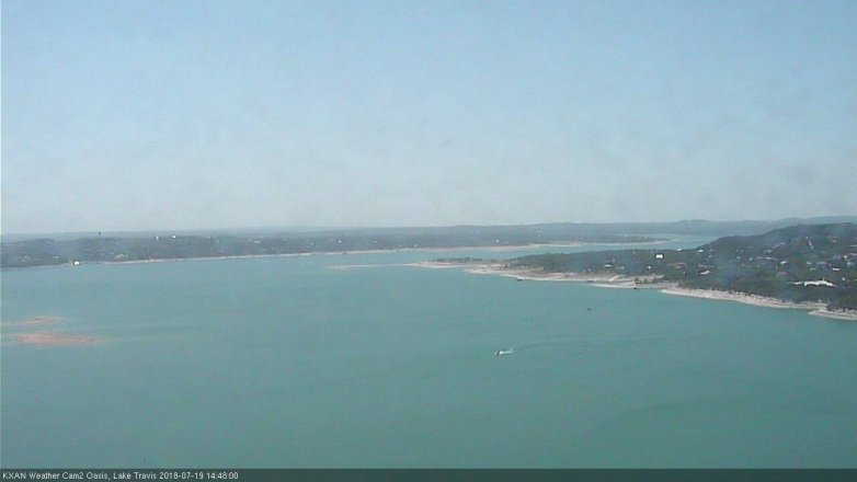Lake Travis webcam, July 19, 2018 1:50 PM CT