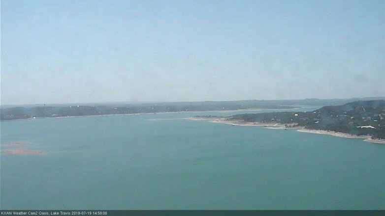 Lake Travis webcam, July 19, 2018 2:00 PM CT