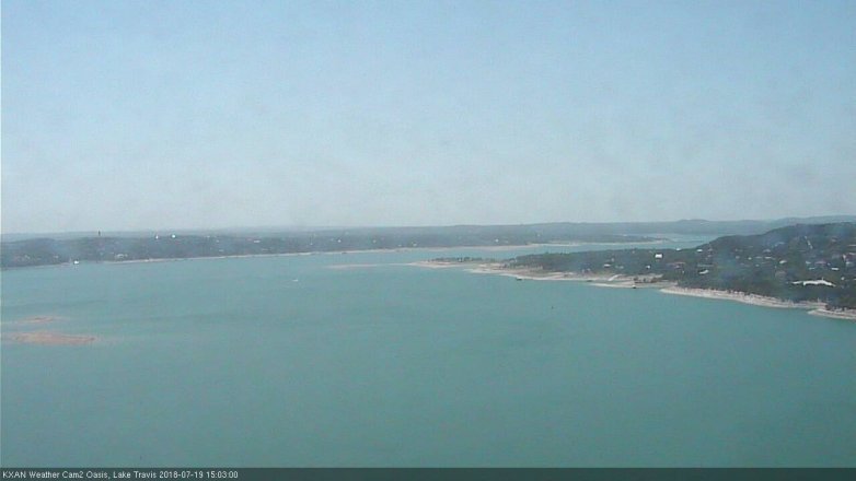 Lake Travis webcam, July 19, 2018 2:05 PM CT