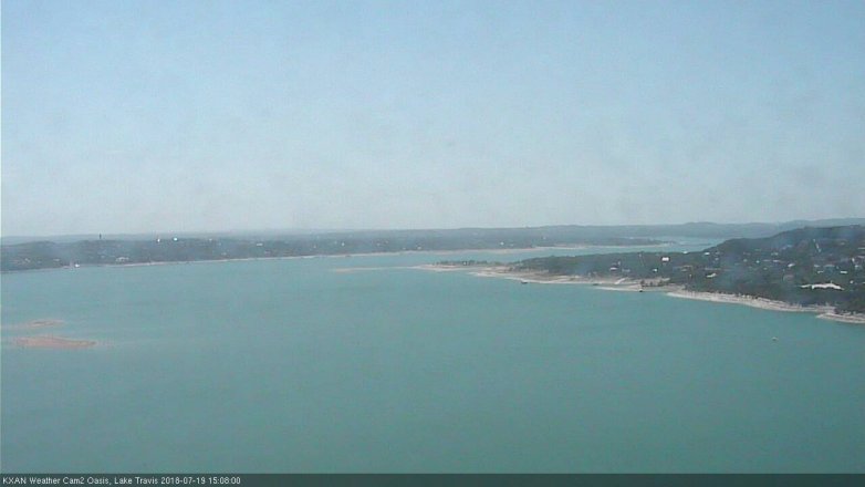 Lake Travis webcam, July 19, 2018 2:10 PM CT